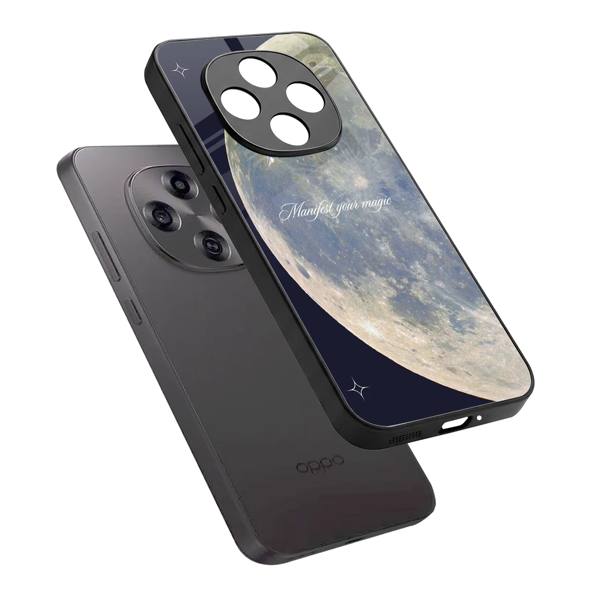 Manifest Glow sleek oppo f31 pro 5g cover with tempered glass back and TPU edges