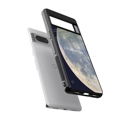 Manifest Glow sleek google pixel 7a cover with tempered glass back and TPU edges