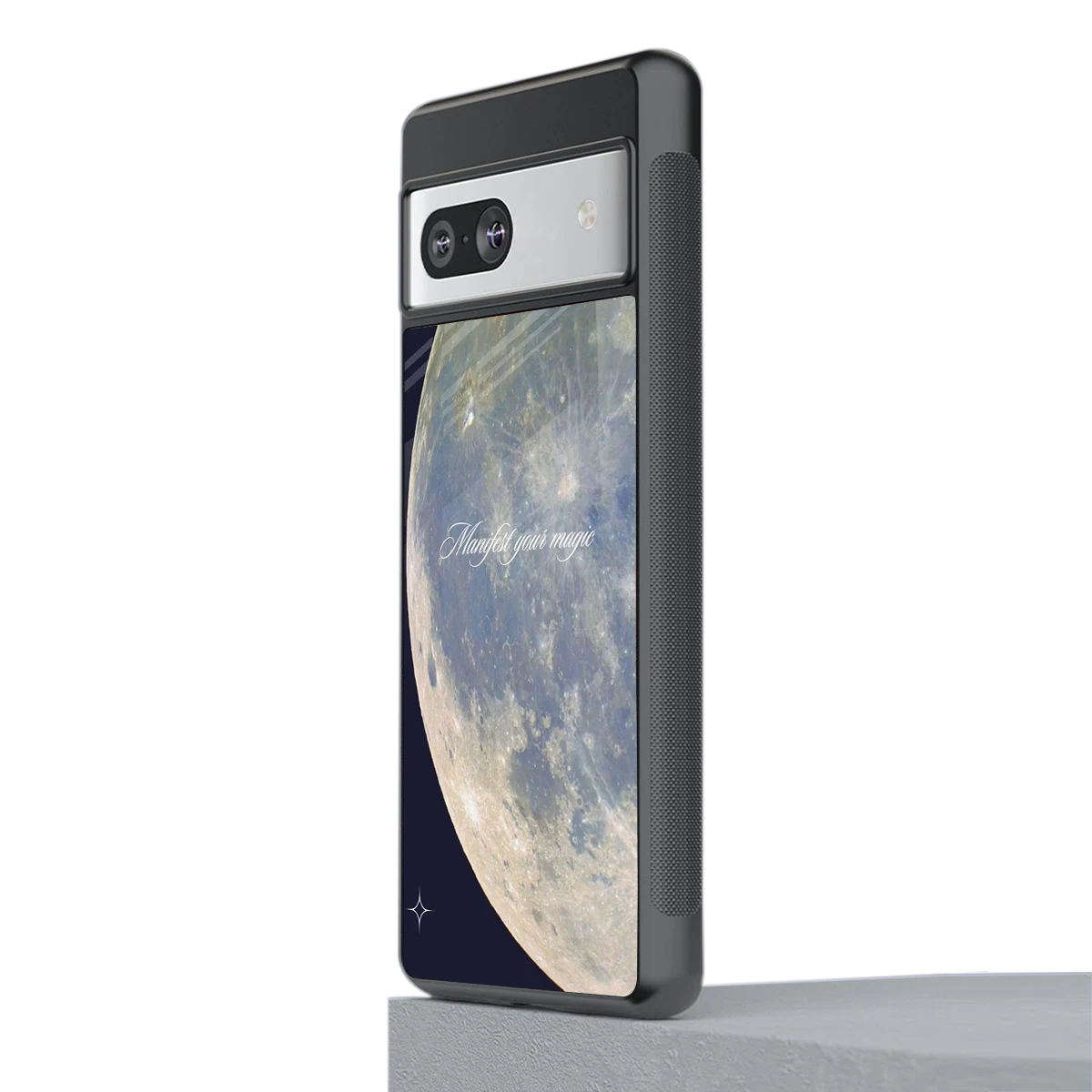 Manifest Glow stylish phone case for google pixel 7a | glossy glass and slim fit