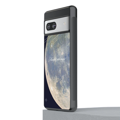 Manifest Glow stylish phone case for google pixel 7a | glossy glass and slim fit