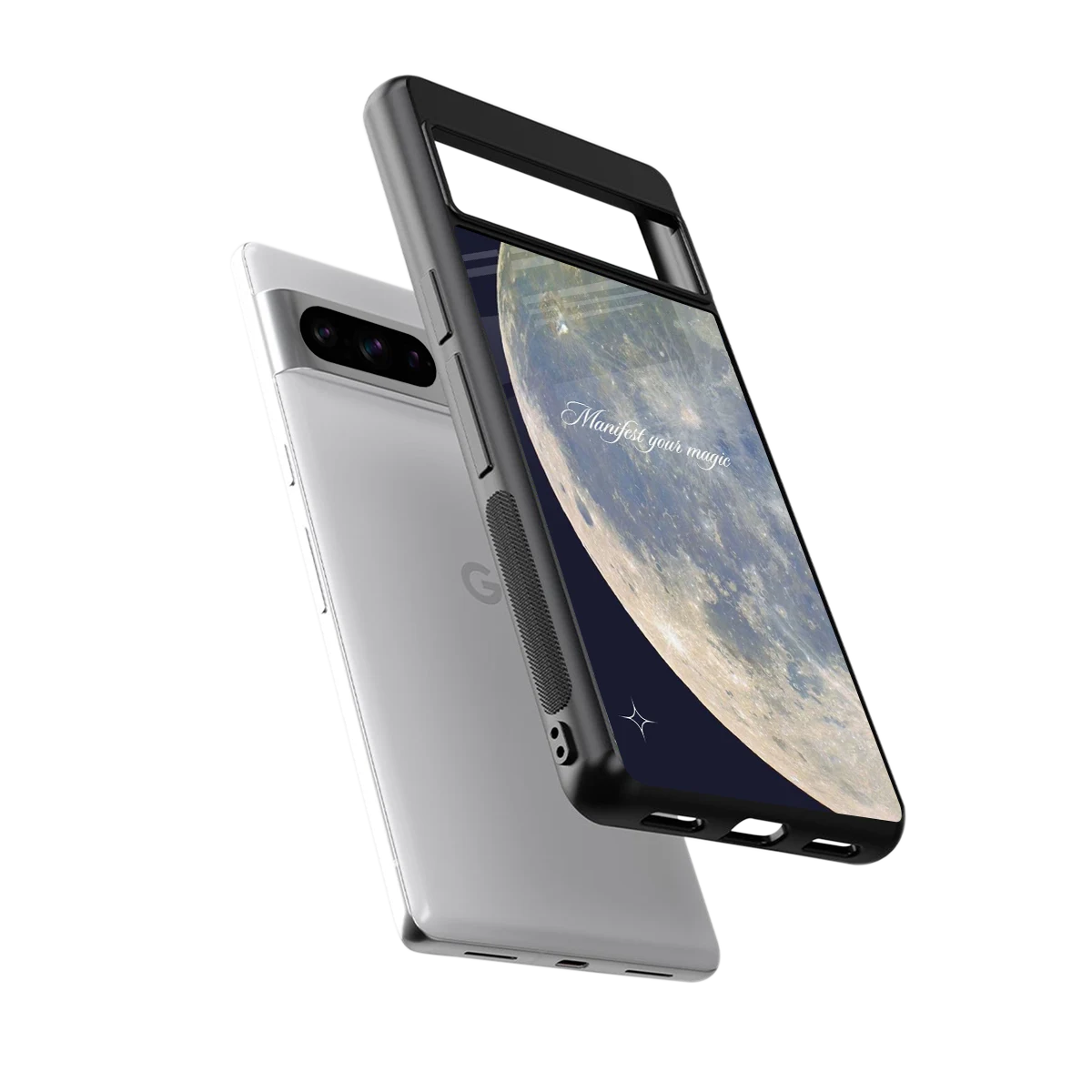 Manifest Glow sleek google pixel 8 pro cover with tempered glass back and TPU edges
