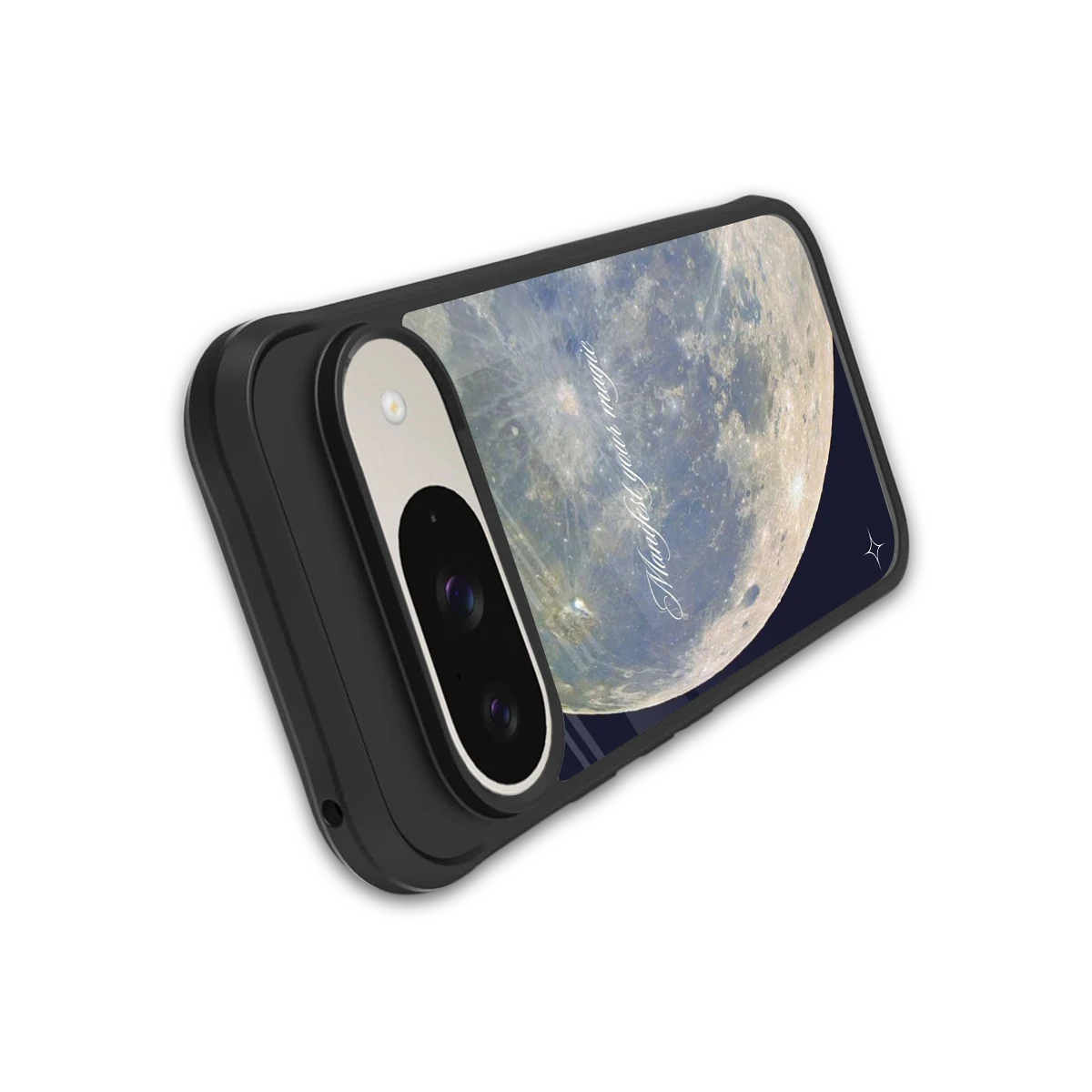 Manifest Glow stylish phone case for google pixel 9 | glossy glass and slim fit