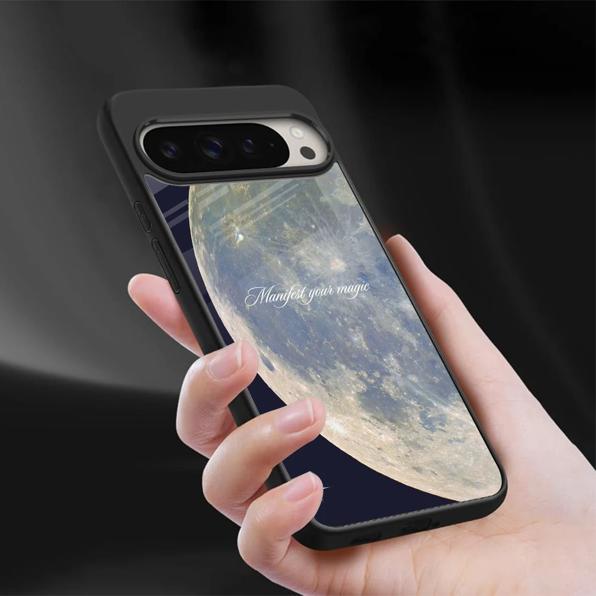 Manifest Glow sleek google pixel 9 pro xl cover with tempered glass back and TPU edges
