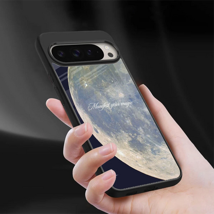 Manifest Glow sleek google pixel 9 pro xl cover with tempered glass back and TPU edges