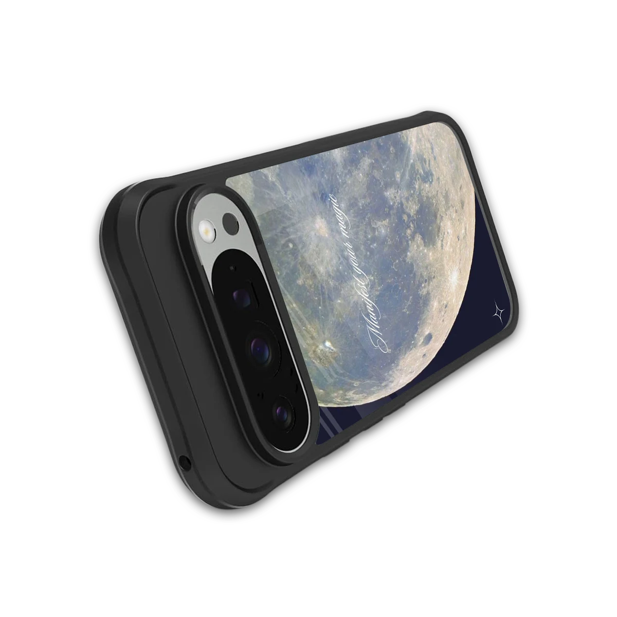 Manifest Glow stylish phone case for google pixel 9 pro | glossy glass and slim fit