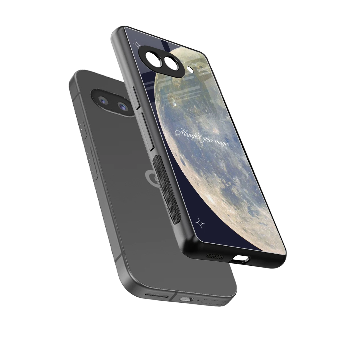 Manifest Glow sleek google pixel 9a cover with tempered glass back and TPU edges