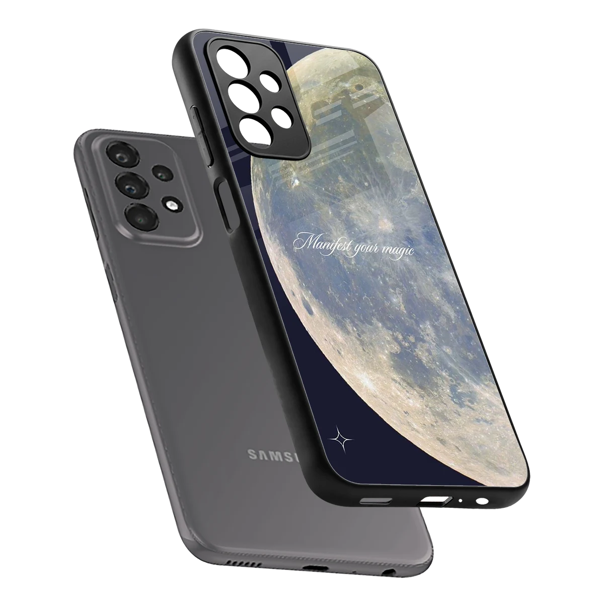 Manifest Glow sleek samsung galaxy a23 cover with tempered glass back and TPU edges
