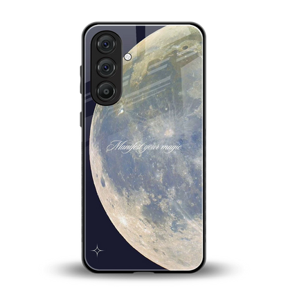 Manifest Glow back phone cover | glass case for samsung galaxy a55 5g