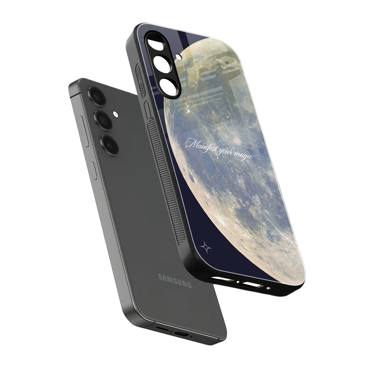 Manifest Glow sleek samsung galaxy a55 5g cover with tempered glass back and TPU edges