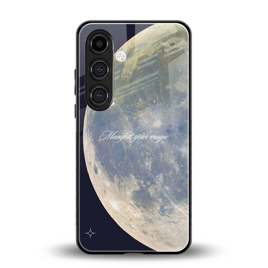 Manifest Glow back phone cover | glass case for samsung galaxy s25 plus