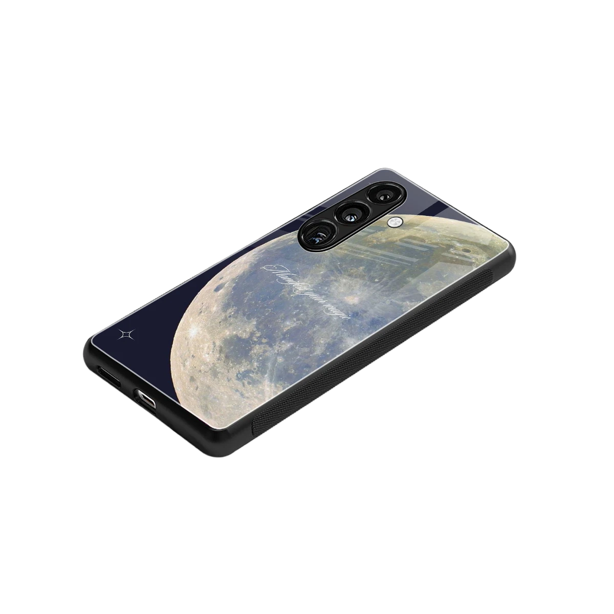 Manifest Glow stylish phone case for samsung galaxy s25 fe | glossy glass and slim fit