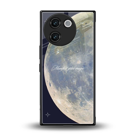 Manifest Glow back phone cover | glass case for vivo v30e
