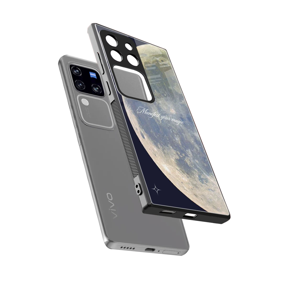 Manifest Glow sleekvivo v30 pro cover with tempered glass back and TPU edges