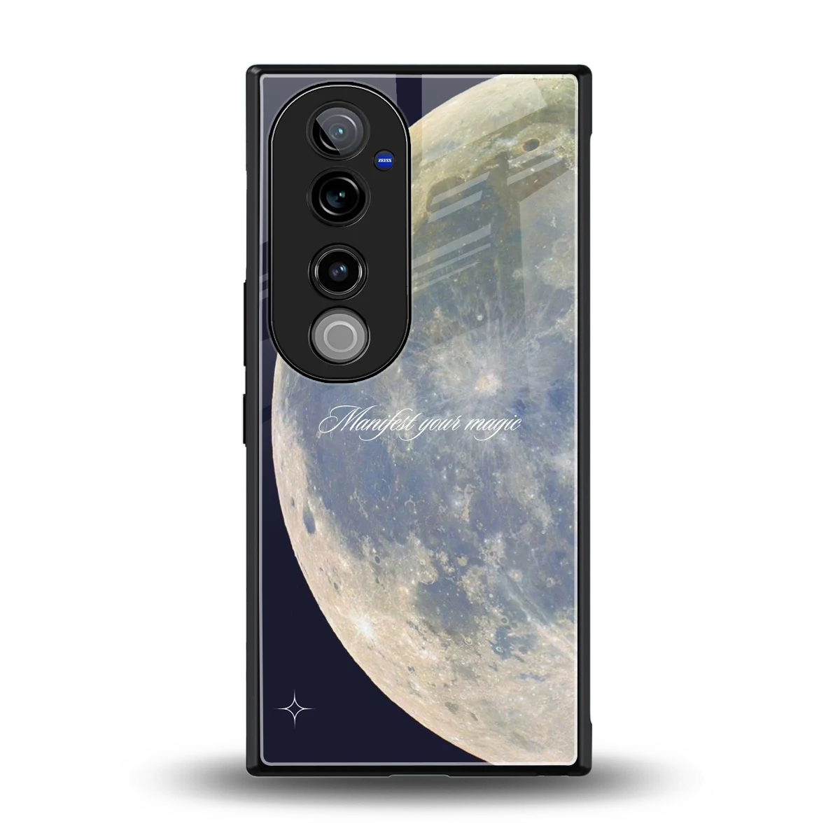 Manifest Glow back phone cover | glass case for vivo v40 pro