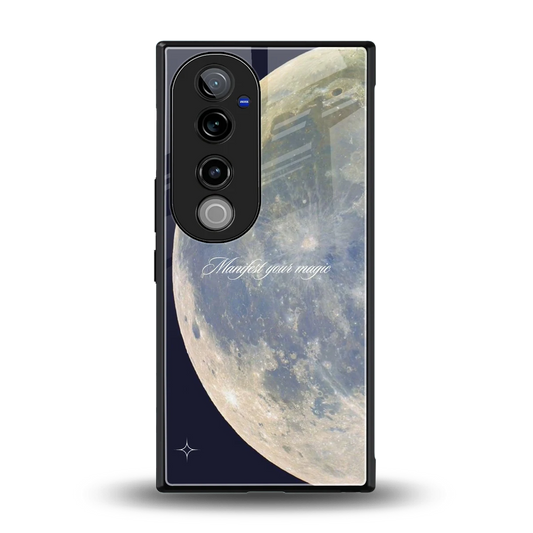 Manifest Glow back phone cover | glass case for vivo v40 pro