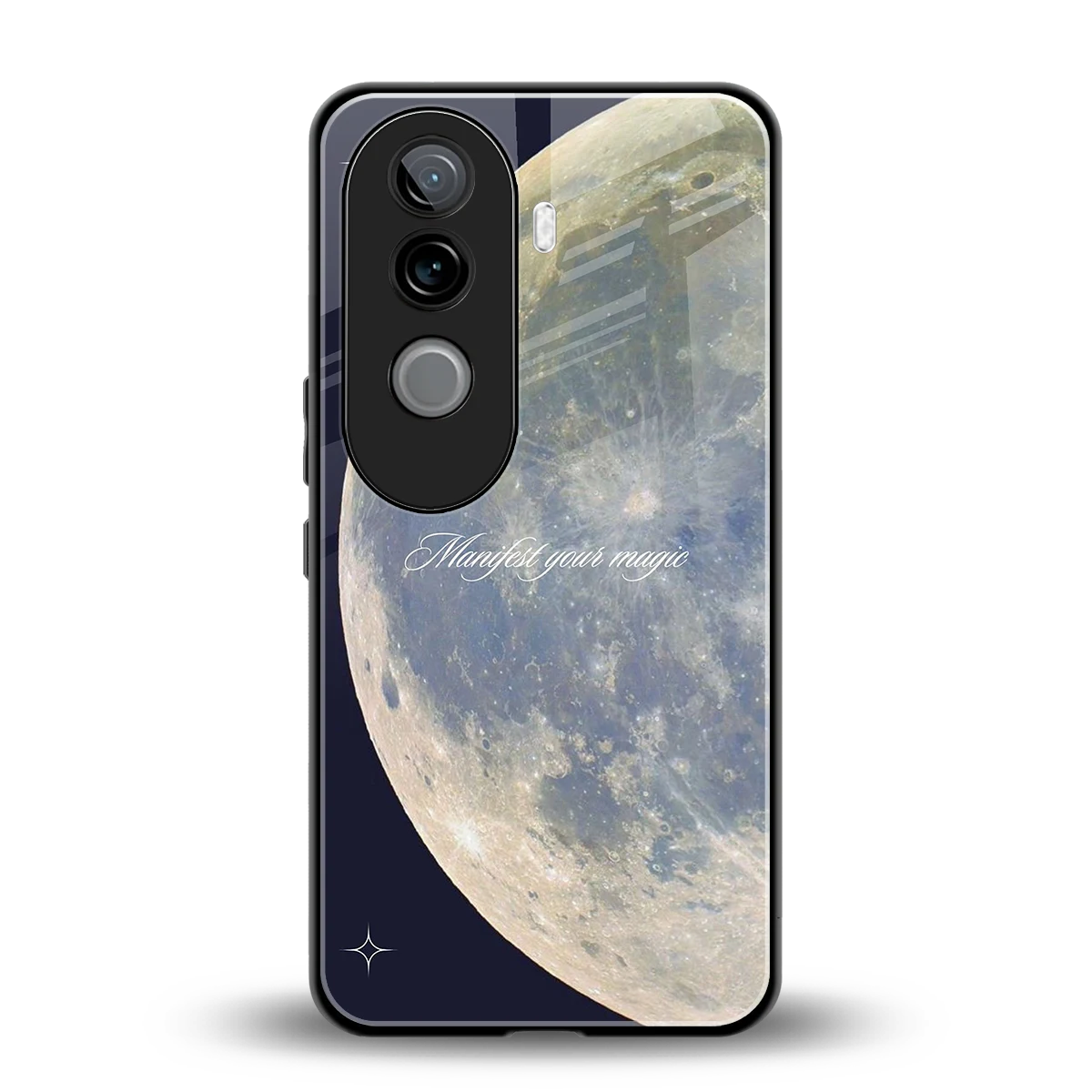 Manifest Glow back phone cover | glass case for vivo v40e