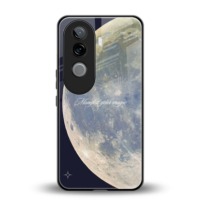 Manifest Glow back phone cover | glass case for vivo v40e