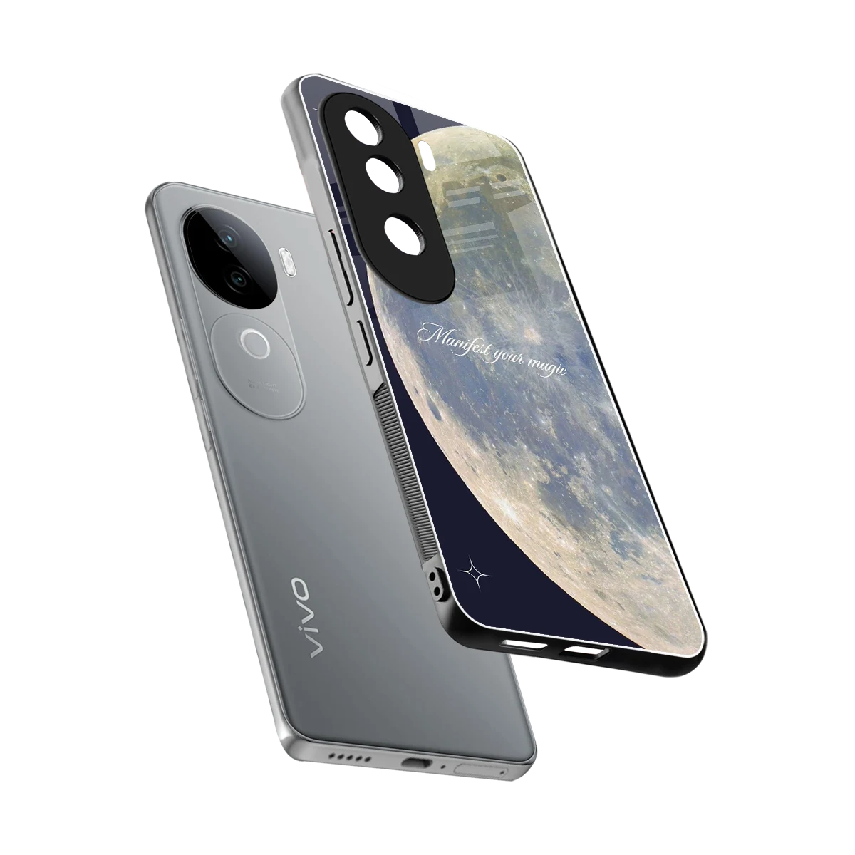 Manifest Glow sleek vivo v40e cover with tempered glass back and TPU edges