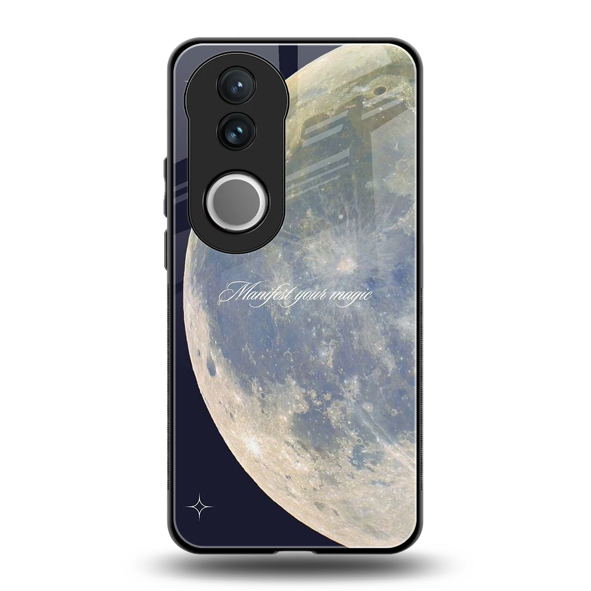 Manifest Glow back phone cover | glass case for vivo v50