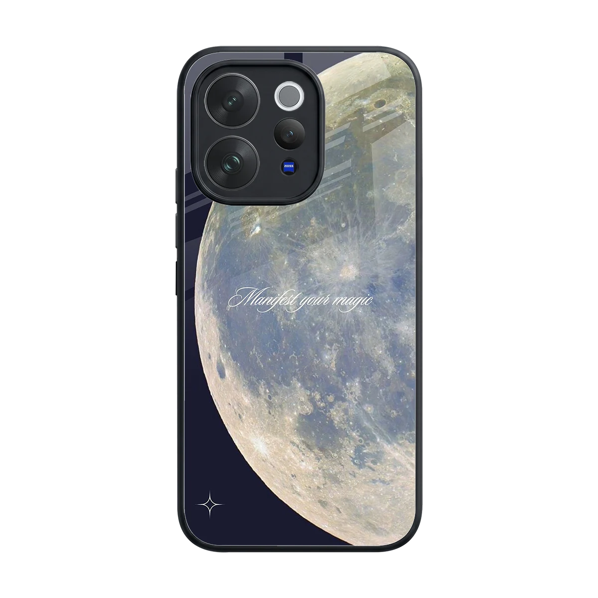 Manifest Glow back phone cover | glass case for vivo v70