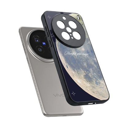 Manifest Glow sleek vivo x200 pro cover with tempered glass back and TPU edges