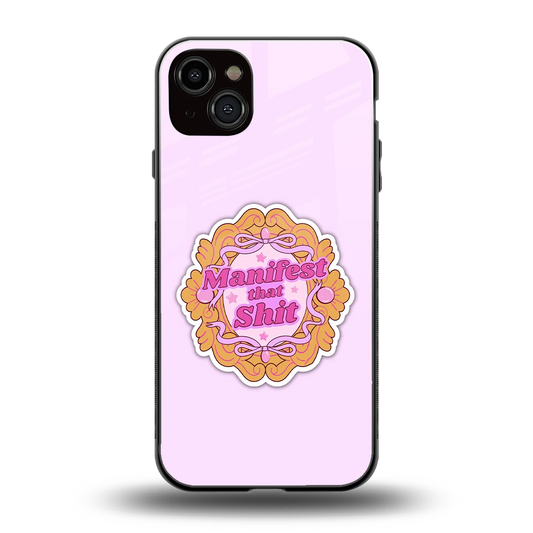 Manifestor back phone cover | glass case for iphone 14 plus