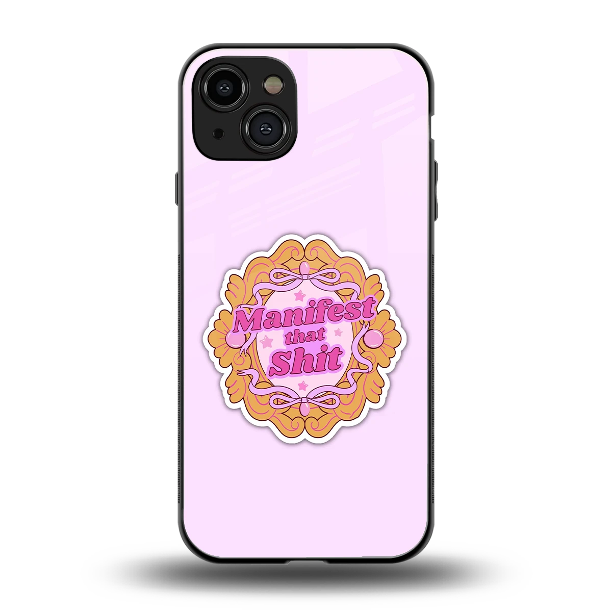 Manifestor back phone cover | glass case for iphone 15