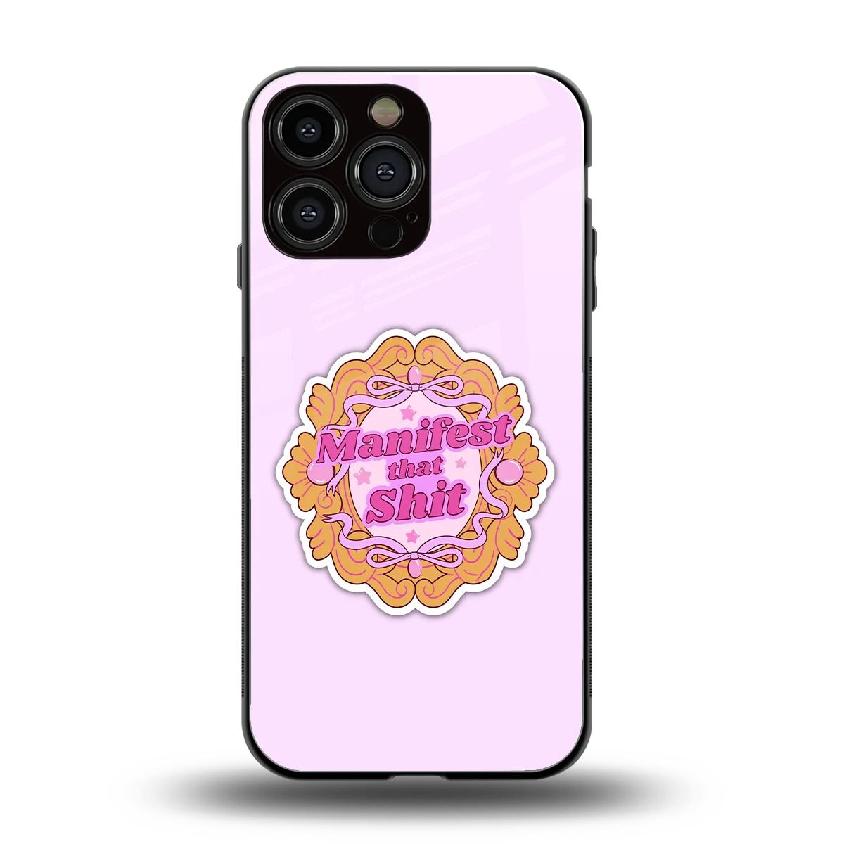 Manifestor back phone cover | glass case for iphone 16 pro max