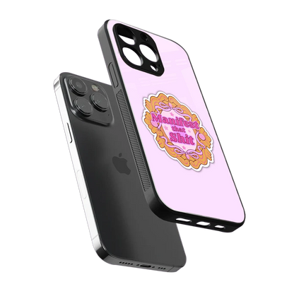 Manifestor sleek iphone 16 pro max cover with tempered glass back and TPU edges