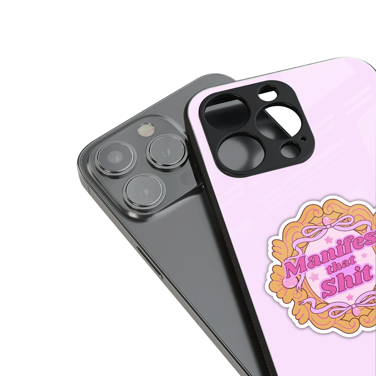 Manifestor stylish phone case for iphone 13 pro | glossy glass and slim fit