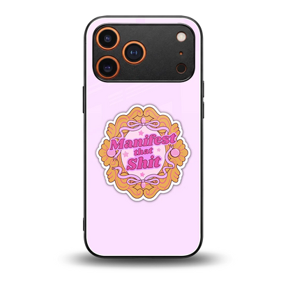 Manifestor back phone cover | glass case for iphone 17 pro