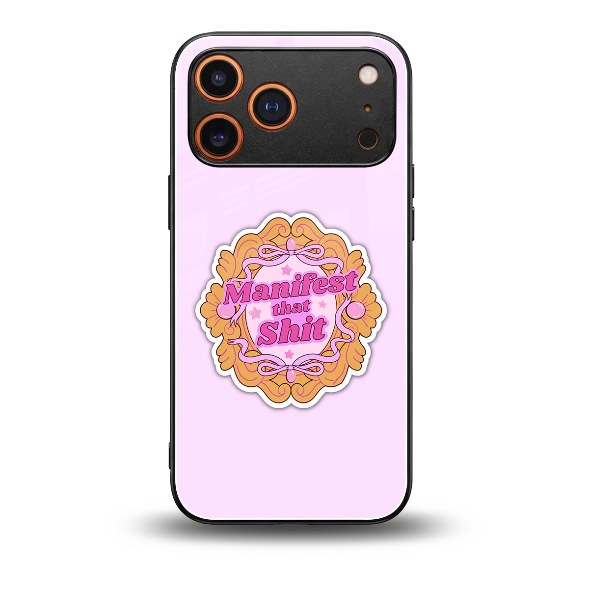 Manifestor back phone cover | glass case for iphone 17 pro max