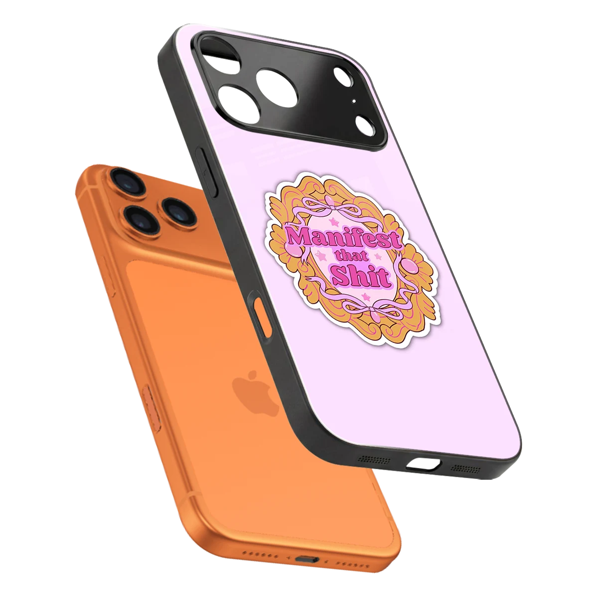 Manifestor sleek iphone 17 pro cover with tempered glass back and TPU edges