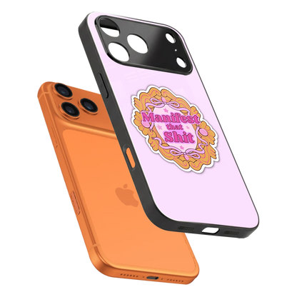 Manifestor sleek iphone 17 pro cover with tempered glass back and TPU edges
