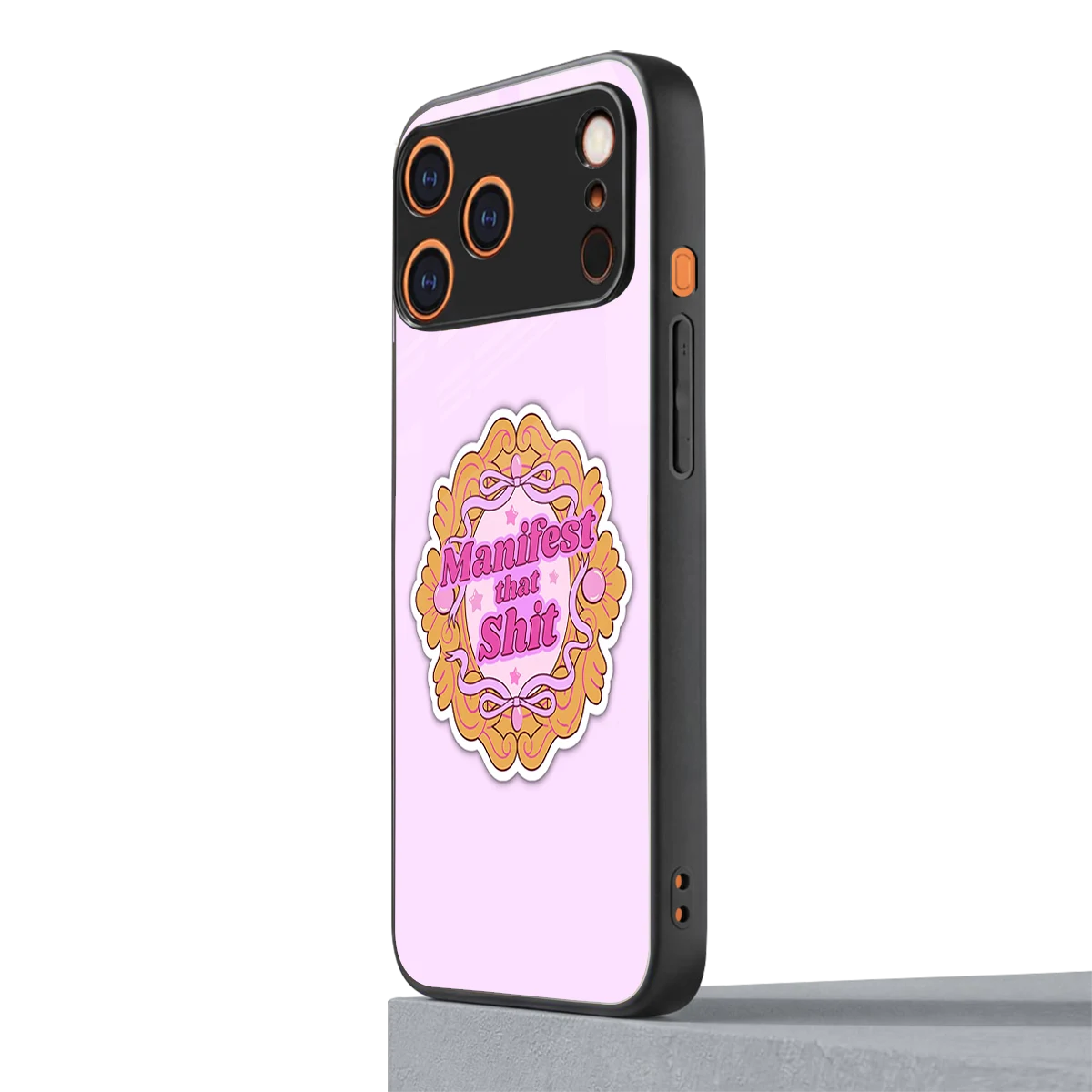 Manifestor iphone 17 pro mobile cover | shockproof glass phone case