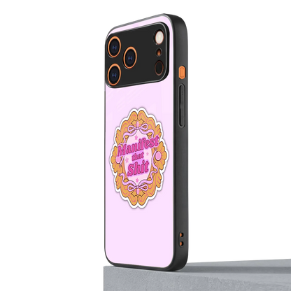 Manifestor iphone 17 pro mobile cover | shockproof glass phone case