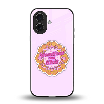 Manifestor back phone cover | glass case for iphone 17