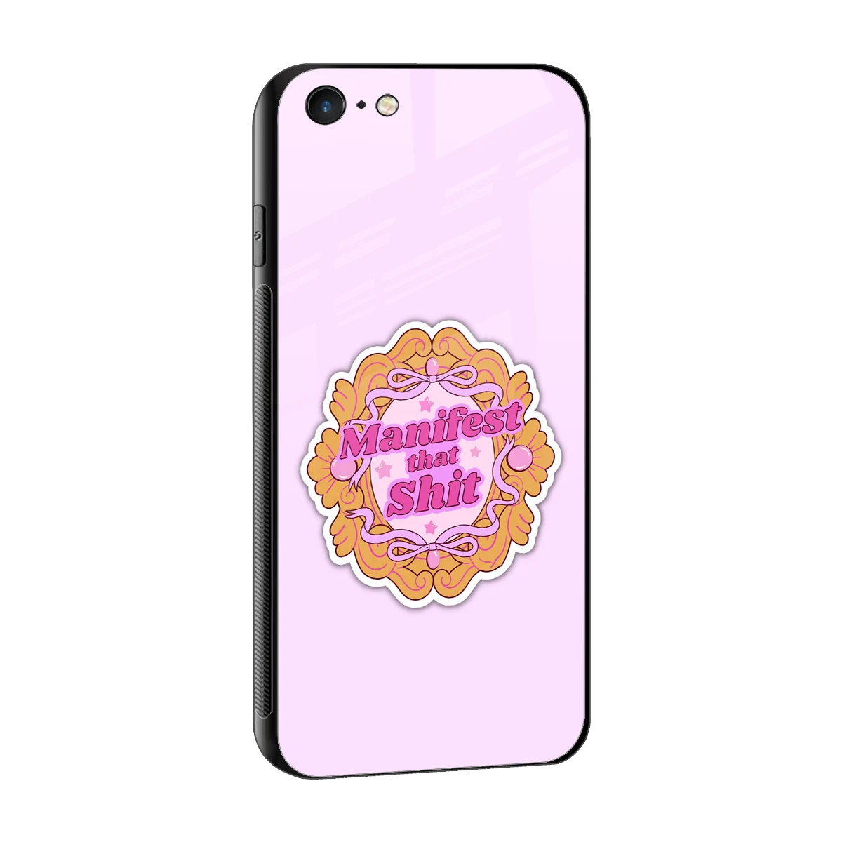 Manifestor sleek iphone 6s cover with tempered glass back and TPU edges