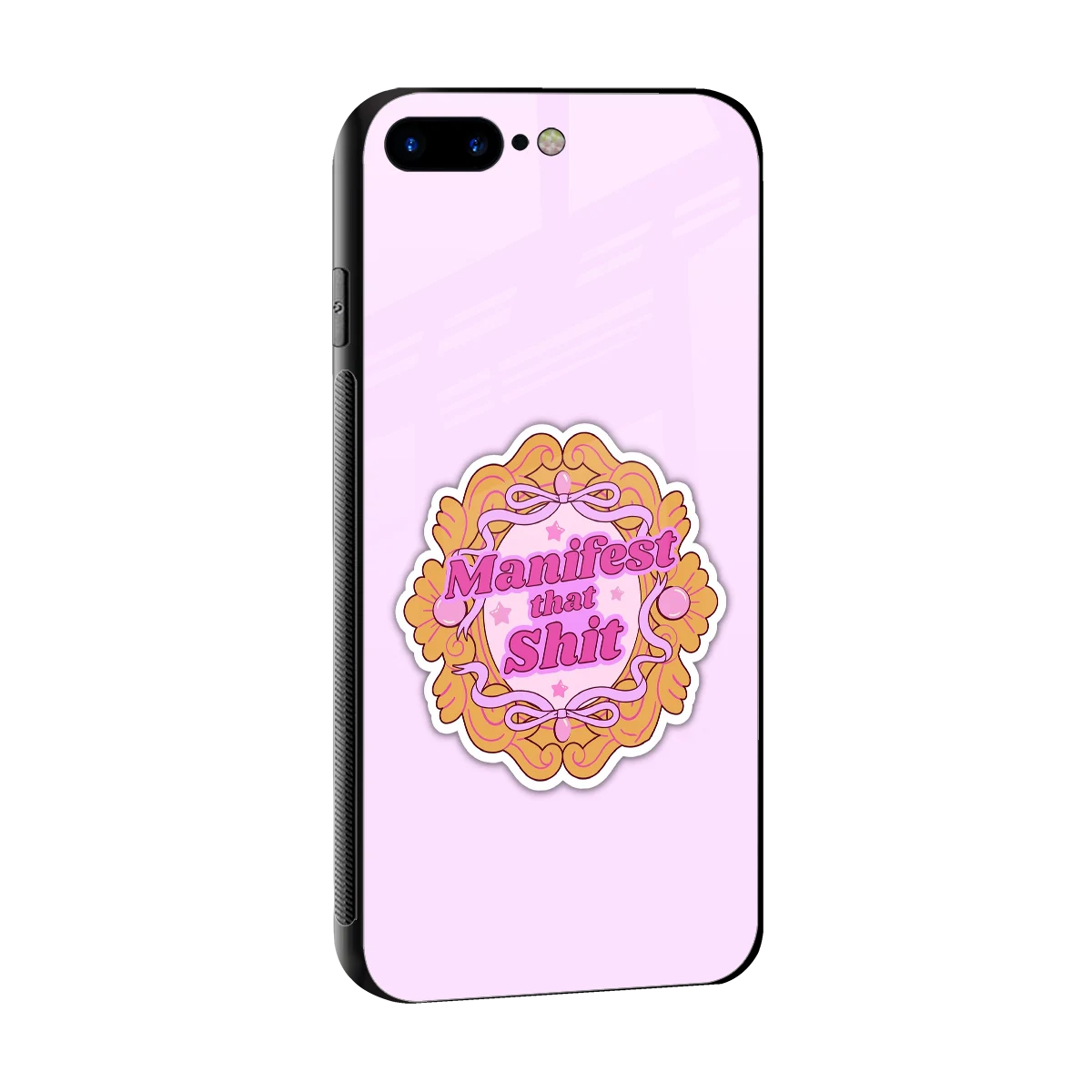 Manifestor sleek iphone 8 plus cover with tempered glass back and TPU edges