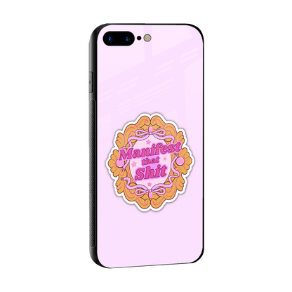 Manifestor sleek iphone 8 plus cover with tempered glass back and TPU edges