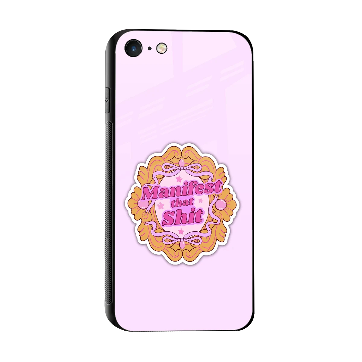Manifestor sleek iphone 7 cover with tempered glass back and TPU edges