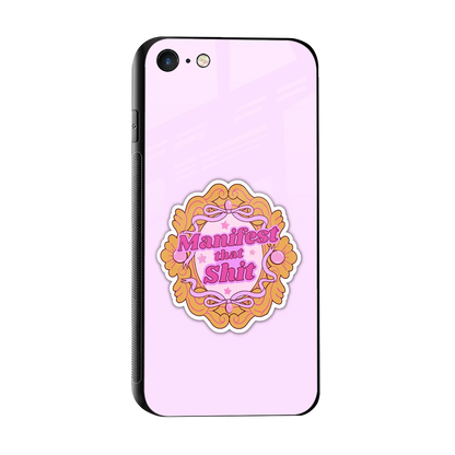 Manifestor sleek iphone 7 cover with tempered glass back and TPU edges