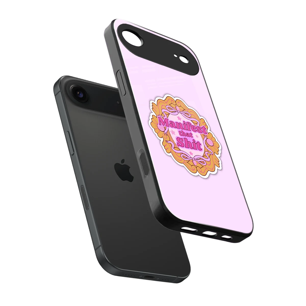 Manifestor sleek iphone air cover with tempered glass back and TPU edges