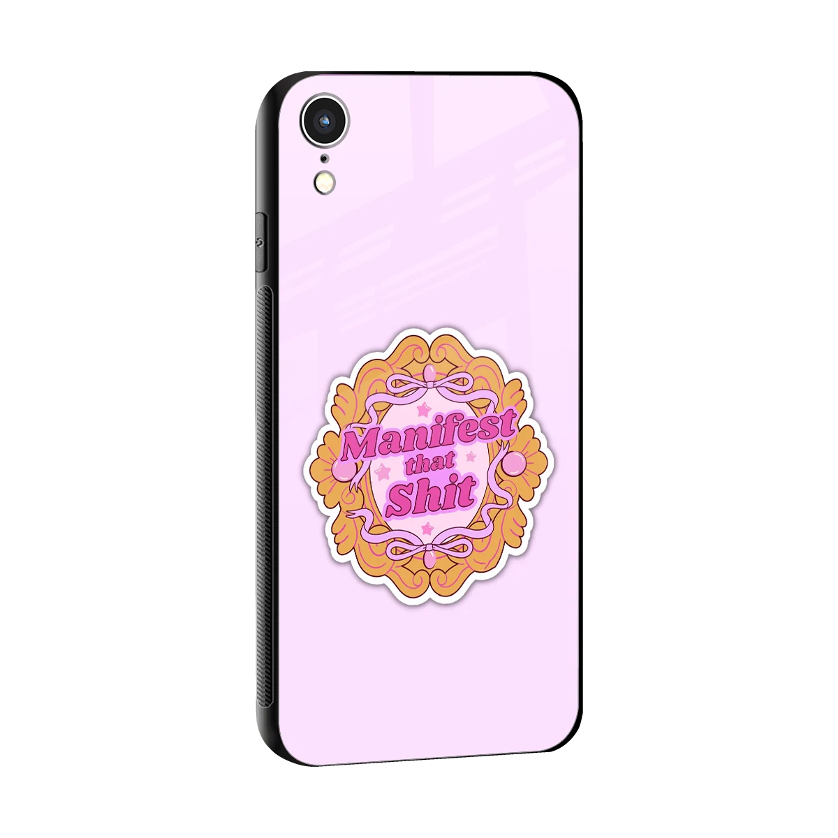 Manifestor sleek iphone xr cover with tempered glass back and TPU edges