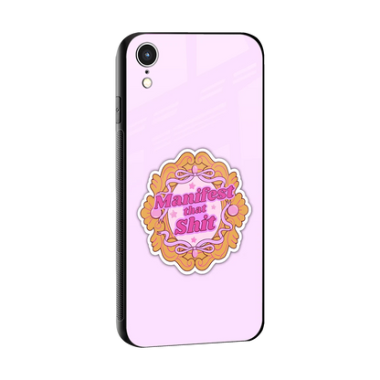 Manifestor sleek iphone xr cover with tempered glass back and TPU edges