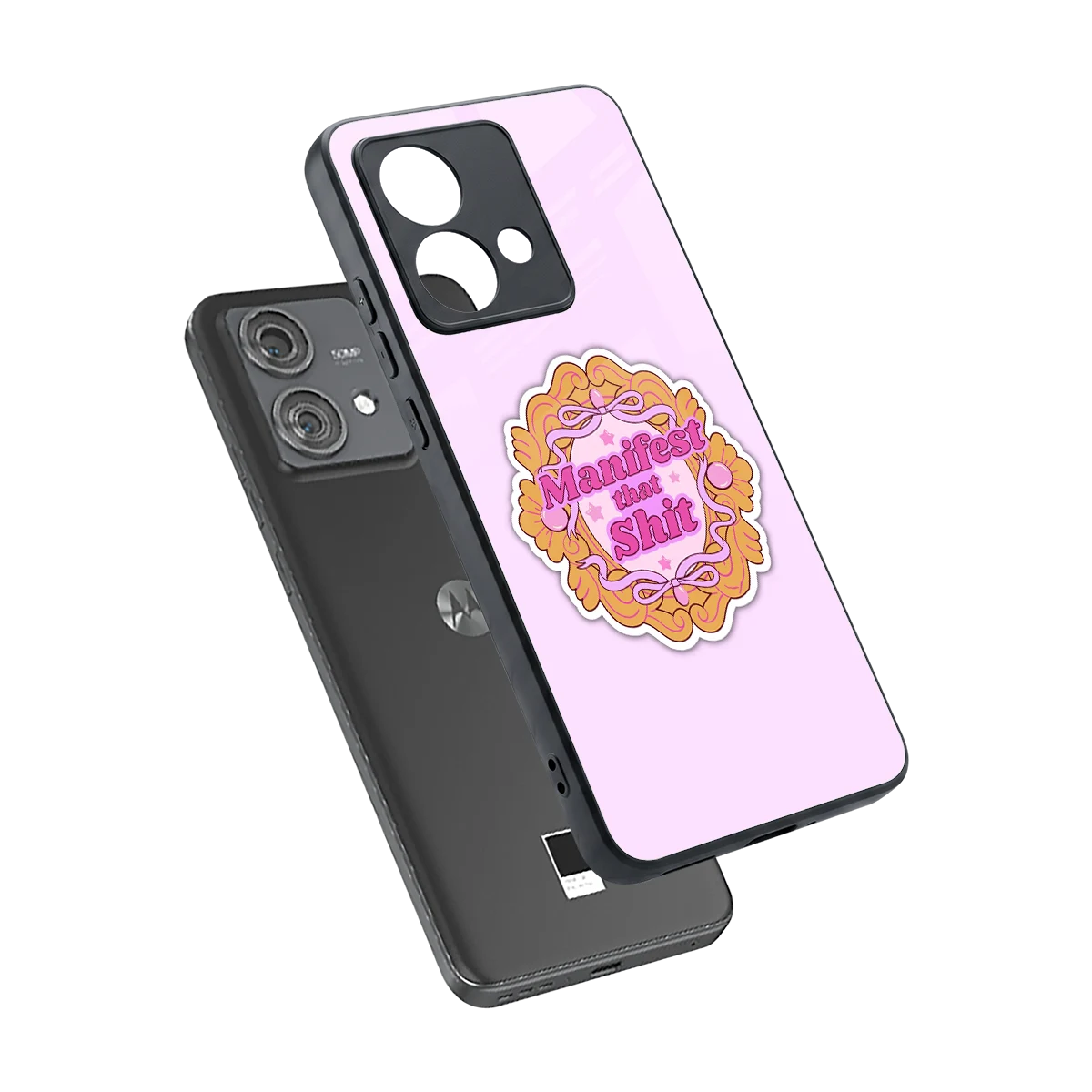 Manifestor sleek motorola edge 40 neo 5g cover with tempered glass back and TPU edges