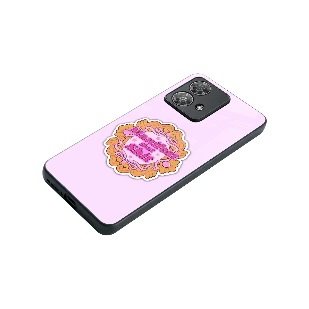 Manifestor stylish phone case for motorola edge 40 neo 5g | glossy glass and slim fit
