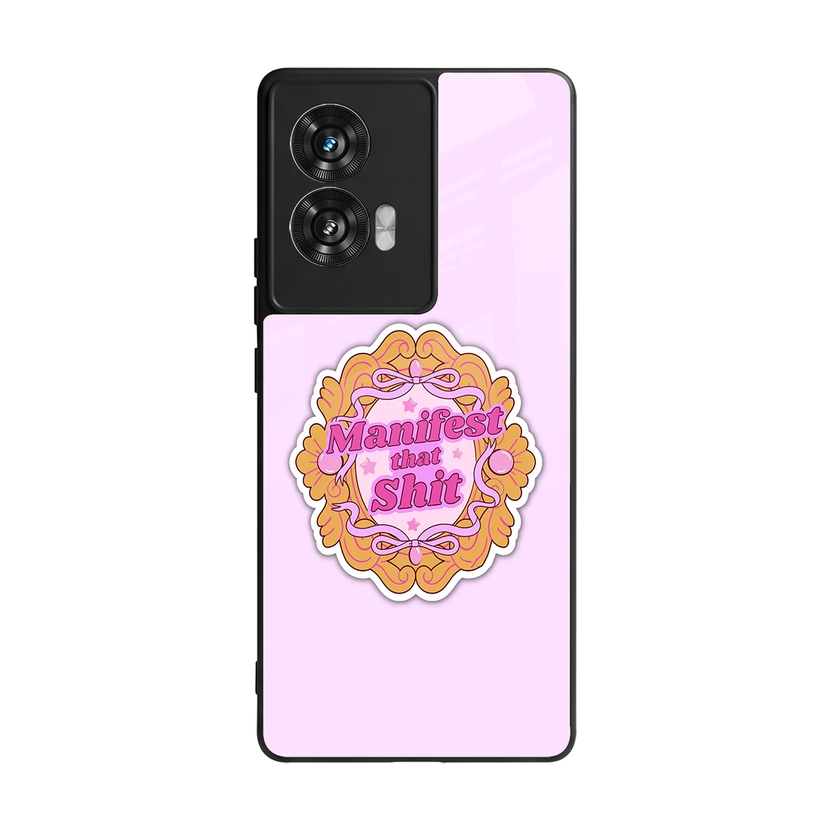 Manifestor back phone cover | glass case for motorola edge 50 fusion