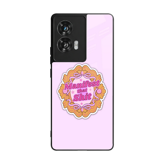 Manifestor back phone cover | glass case for motorola edge 50 fusion