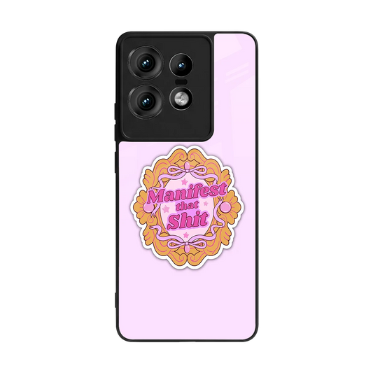 Manifestor back phone cover | glass case for motorola edge 50 pro